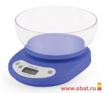 Весы кухон. эл. HomeStar HS-3001 (голубые) до 5 кг, дел 1 гр, съемн. чаша 1,2 л (АА*2 в компл.) 2662
