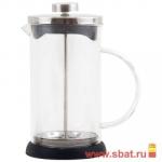 Чайник/кофейник (кофе-пресс) GFP01-600ML, 0,6 л, стекло/пластик, черный  950066