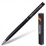 Ручка бизнес-класса шариковая BRAUBERG Delicate Black, корп.черный, серебр.детали, 1мм, синяя,141399
