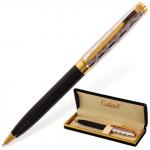 Ручка подарочная шариковая GALANT Consul, корпус серебр./черный, золот.детали, 0,7мм, синяя, 140963