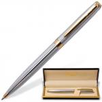Ручка подарочная шариковая GALANT Marburg, корпус серебристый, золот. детали, 0,7мм, синяя, 141015