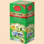 Чай  зеленый    5х5х2 гр"Ассорти фруктовое"  в конвертах в картон.коробке