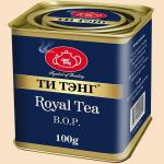 Чай  черный  100гр "Королевский" B.O.P. в металл.банке