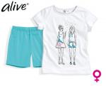 Комплект для девочки футболка+шорты