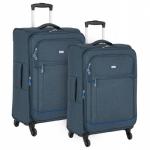 Р18А07 Темно-синий (23) чемодан средний тканевый облегченный (PS18A07)