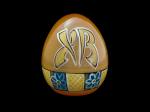 14700 Яйцо пасхальное из селенита 50*43 мм с орнаментом (варианты росписи в ассортименте)