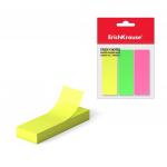 Закладки бумажные с клеевым краем ErichKrause® Neon, 25х75 мм, 300 листов, 3 цвета