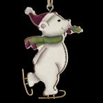 Украшение ErichKrause® Decor Мишка на коньках 8см, дерево