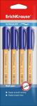 ручка шариковая ErichKrause® U-11 Yellow, Ultra Glide Technology, цвет  чернил синий (в пакете по 4 шт.)
