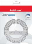 Транспортир пластиковый ErichKrause® Clear, 360 градусов, 12 см, прозрачный (в блистере)