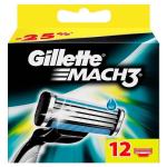 GILLETTE MACH3 Cменные кассеты для бритья 12шт.