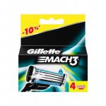 GILLETTE MACH3 Cменные кассеты для бритья 4шт.