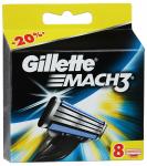 GILLETTE MACH3 Cменные кассеты для бритья 8шт.