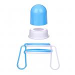 Набор аксессуаров для бутылочки, 3 предмета: двойные ручки, кольцо, колпачок, цвет голубой