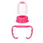 Набор аксессуаров для бутылочки, 3 предмета: ручки, кольцо, колпачок, цвет розовый