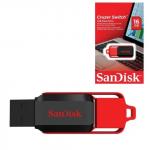Флэш-диск 16GB SANDISK Cruzer Switch USB 2.0, черный/красный, SDCZ52-016G-B35