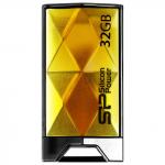 Флэш-диск 32GB SILICON POWER Touch 850 USB 2.0, металл. корпус, янтарный, SP032GBUF2850V1A