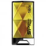 Флэш-диск 16GB SILICON POWER Touch 850 USB 2.0, металл. корпус, янтарный, SP016GBUF2850V1A