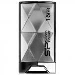 Флэш-диск 16GB SILICON POWER Touch 850 USB 2.0, металл. корпус, титановый, SP016GBUF2850V1T