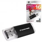 Флэш-диск 16GB SILICON POWER Ultima II-I Series USB 2.0, металл. корпус, черный, SP016GBUF2M01V1K