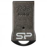 Флэш-диск 32GB SILICON POWER Touch T01 USB 2.0, металл. корпус, черный, SP032GBUF2T01V1K