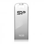 Флэш-диск 16GB SILICON POWER Touch T03 USB 2.0, металл. корпус, серебристый, SP016GBUF2T03V1F