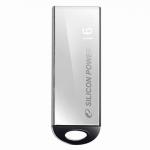 Флэш-диск 16GB SILICON POWER Touch 830 USB 2.0, металл. корпус, серебристый, SP016GBUF2830V1S