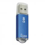 Флэш-диск 8GB SMARTBUY V-Cut USB 2.0, металл. корпус, синий, SB8GBVC-B