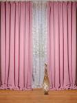 Комплект штор на подкладке Фрэнсис розовый