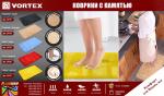Коврик для ванной c памятью формы "Love" 45*75*1,2см, красный VORTEX/10, пп-пакет