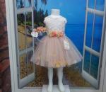Нарядное платье для девочки (персиковое) TRP1786  Esila Kids
