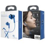 Наушники Times think Encok H03 drive-by-wire headphones (side in-ear + plating + 3.5 mm interface) Blue