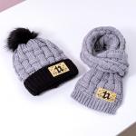 117206 Комплект теплый шапка и шарф, серый