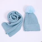 117202 Комплект шапка и шарф, голубой