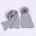 117201 Комплект шапка и шарф, серый