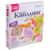 Квиллинг-панно 3D "Цветочная фея", с рамкой, картонная коробка, Квл-019