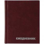 Ежедневник недатированный, A6, 160 л., бумвинил, OfficeSpace, бордовый, ЕН-БВ_1331