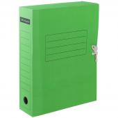 Папка архивная из микрогофрокартона OfficeSpace с завязками, ширина корешка 75 мм, зеленый, 225431
