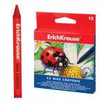 Восковые мелки ERICH KRAUSE 12 цв, картонная упаковка с европодвесом, 34930