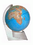 Глобус физический диаметром 150 мм, на треугольной подставке