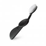 Radius Toothbrush Scuba щетка зубная с резиновой ручкой (черная) (мягкая) (для левшей)