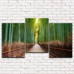 Модульная картина Бамбуковый лес 3-1