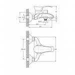 Смеситель ZOLLEN EMDEN (арт. EM61611141) для ванны короткий изл., карт.40 мм