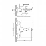 Смеситель ZOLLEN GERA (арт. GE61611341) для ванны короткий изл., карт.35 мм