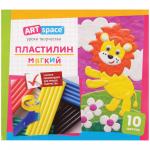 Пластилин ArtSpace, 10  цветов, со стеком, картон, PL10_16712