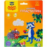 Пластилин Мульти-Пульти "Енот в лесу", 12  цветов, 180 г, восковой, со стеком, картон, европодвес, ВП_11058