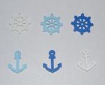 Декор элементы морские2, набор 5 шт в ассортименте