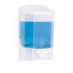 Диспенсер (прозрачный) для жидкого мыла, 500 мл., в цветной картонной упаковке,  FLOSOFT