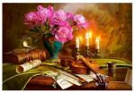 Пазлы 1500 Натюрморт-скрипка и цветы