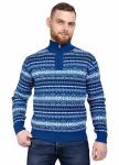 Свитера Merino Wool   состав: 100% Merino Wool теплый мужской свитер плотной вязки с добавлением шерсти Альпаки. Воротник-стойка на молнии. Цвет норвежский синий